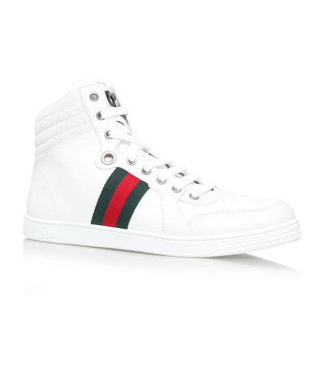 gucci white high top sneakers mens|luxury high top sneakers men.